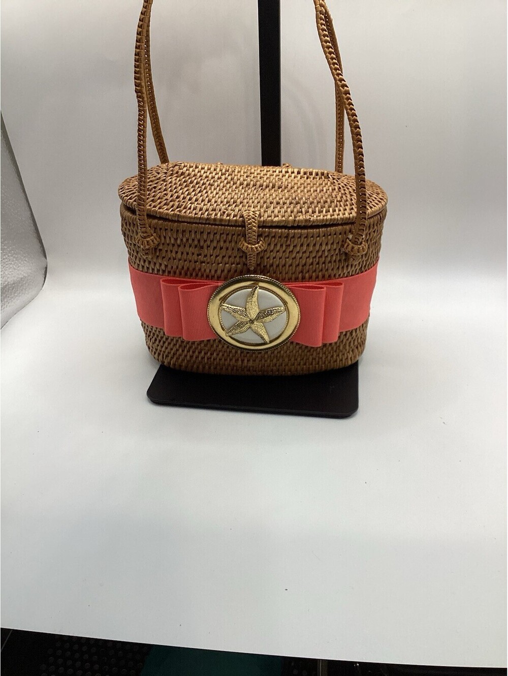 Bosom Buddy Mini Bag Wicked Star Fish Pink Bow Nautical Beach 6x5x3